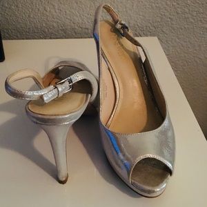 Nine West Silver Heels
